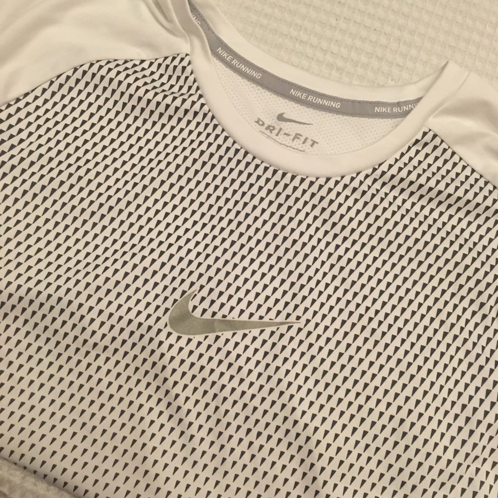 Black & White Men’s Nike Running Dri-Fit Shirt